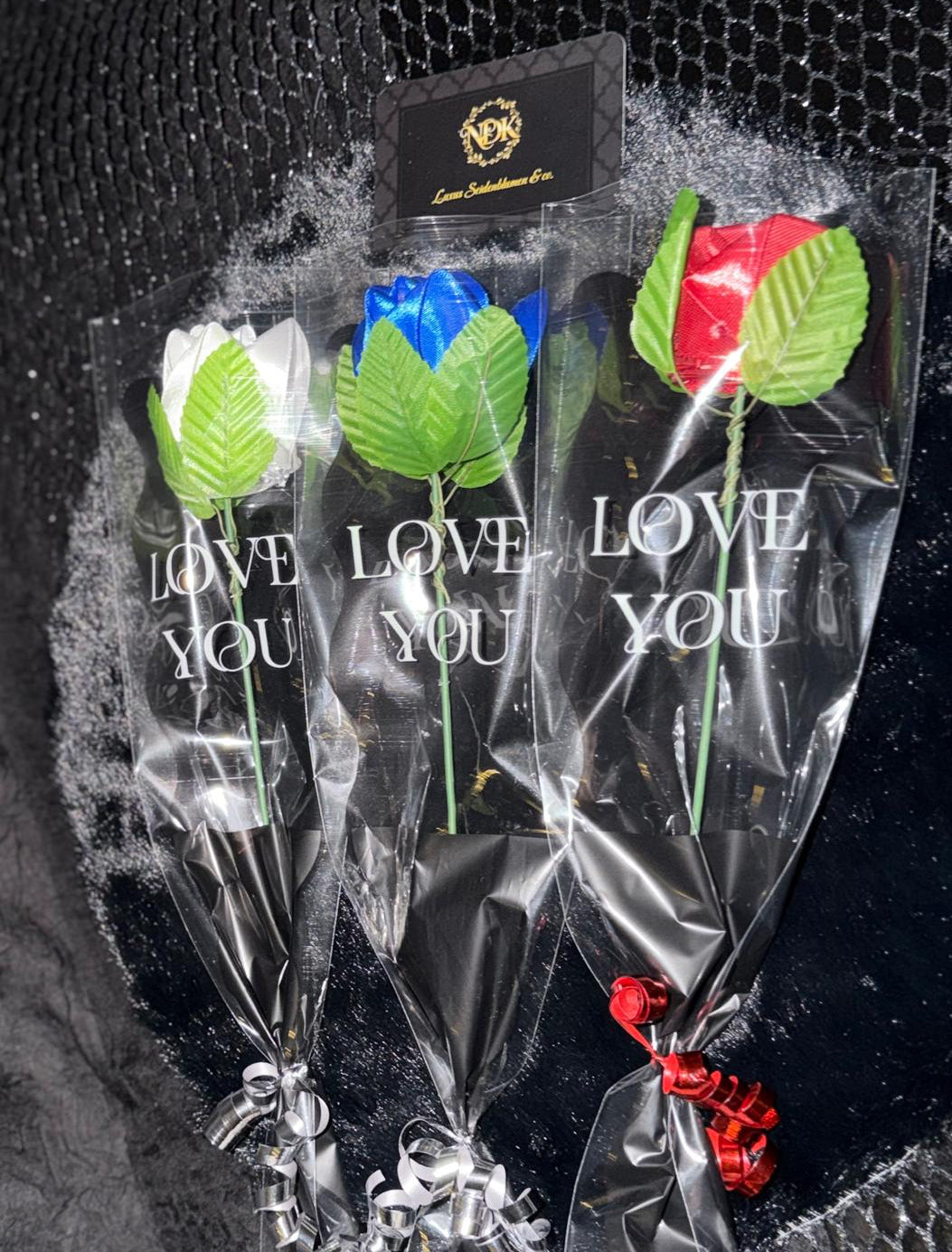 Seidenrosen Einzelverpackt